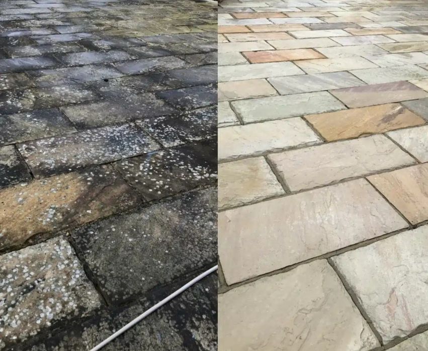 Spălare și curățare profesionala de pavele, fațade terase beton