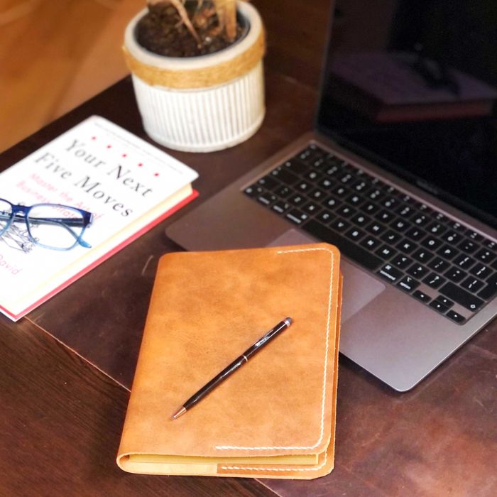 Кожен тефтер, естествена кожа