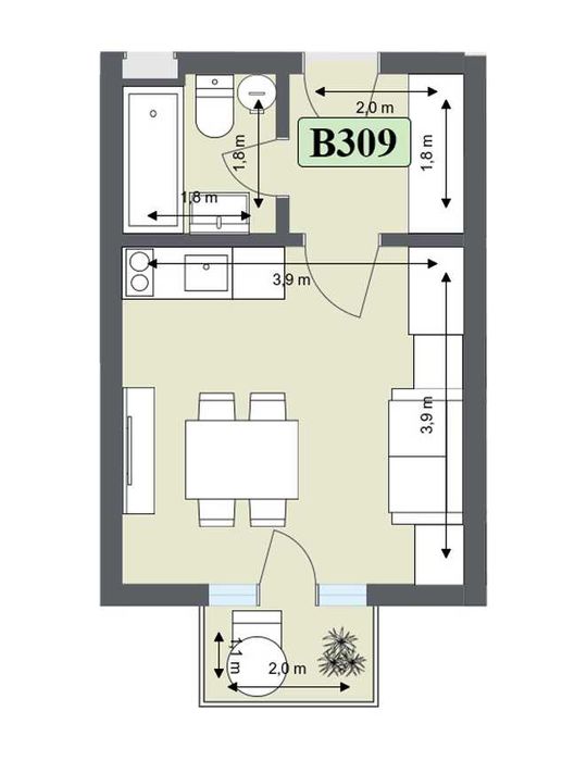 Продава се Едностаен апартамент в Банско - 44 кв.м за 661 €/кв.м - Снимка #1