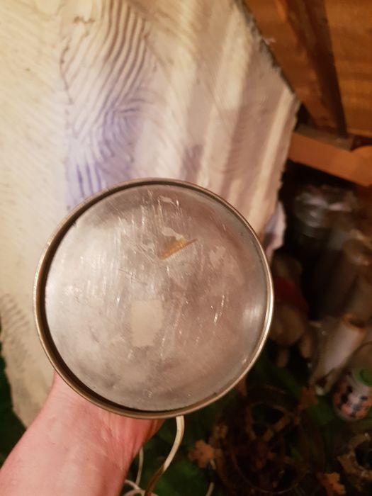 Медна интересна лампа с сменящи се цветове