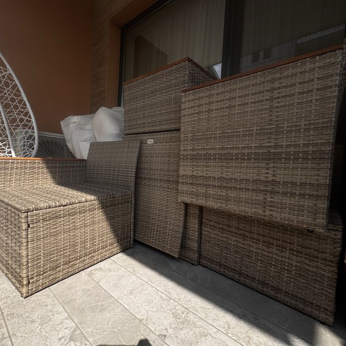 Vand coltar de terasa din 10 piese