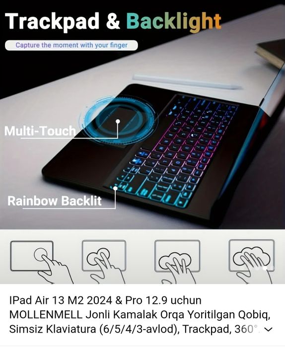 Planshet uchun aqilli keys