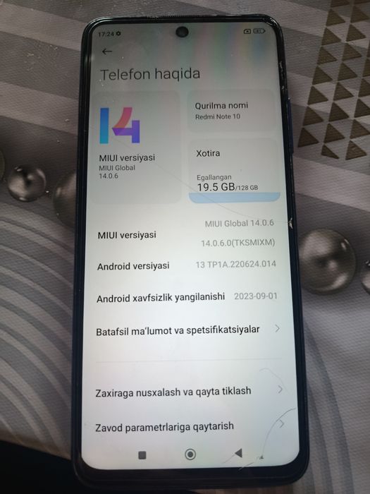 Redmi Note 10 Srochna sotiladi