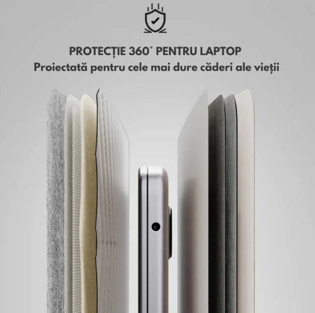 Husa Laptop / Mousepad cu Incarcare dubla Wireless  2x15W Negru | Gri