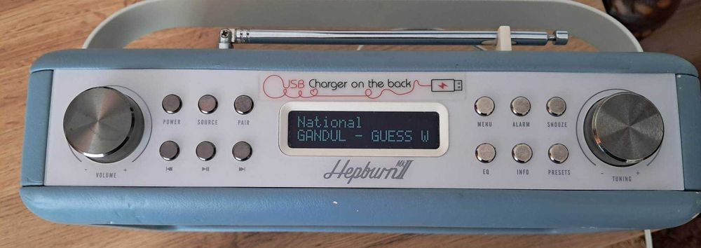 Radio portabil VQ Hepburn II DAB+/FM și Bluetooth, albastru