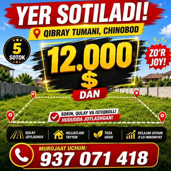 Srochno yer sotiladi