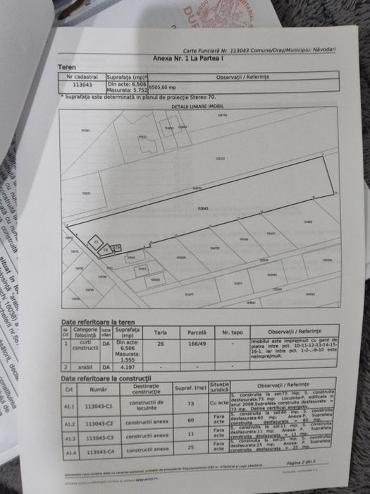 Teren de vanzare in Mamaia sat str M 17 nr 80.Loturi intre 380 -5000 m
