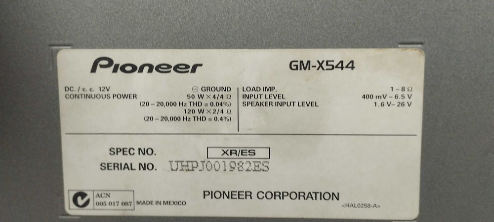 Автоусилвател Pioner GM-X544