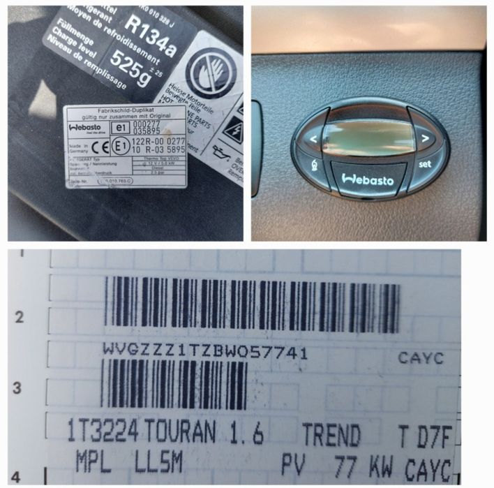 Volkswagen Touran 1,6tdi АВТОМАТИК Webasto ГЕРМАНИЯ top