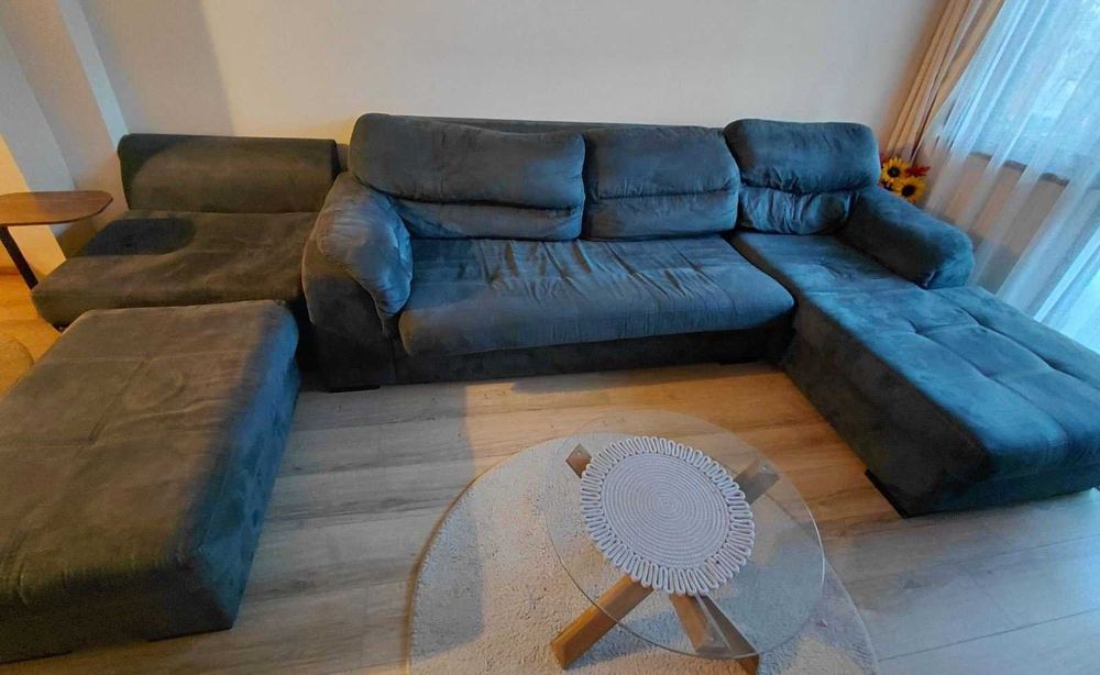 Разтегателен модулен диван с десен ъгъл