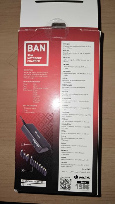 Alimentator laptop universal NGS 90W cu 11 pini
