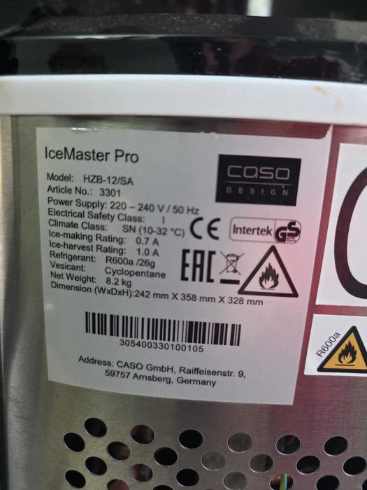 Masina de gheata CASO Ice Master PRO ca noua - 650 negociabil