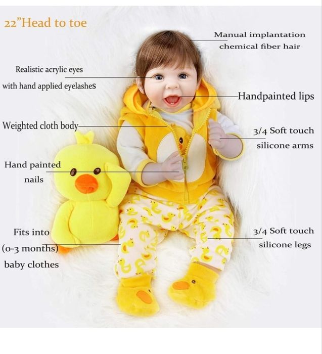 Кукла бебе ZIYIUI Reborn Doll