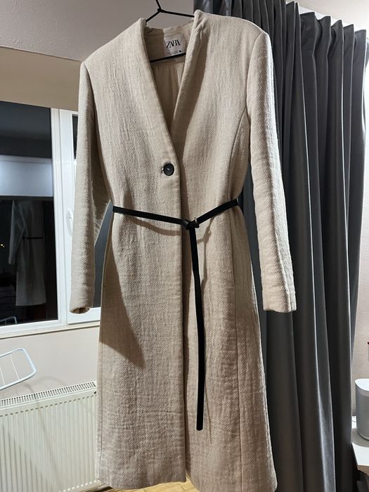 Palton lana Zara mar M