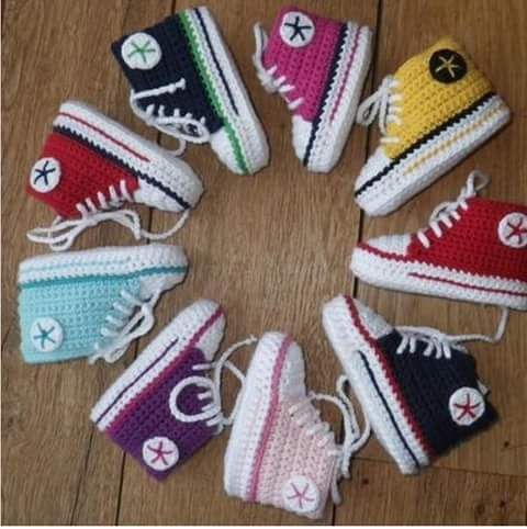 Teniși, pantofi crosetati manual pentru copii si adulti 4