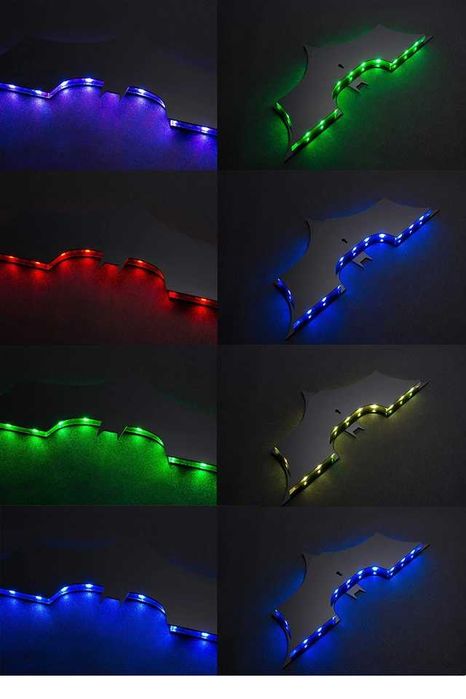 Супергеройска LED лампа с дистанционно управление за фен на Батман