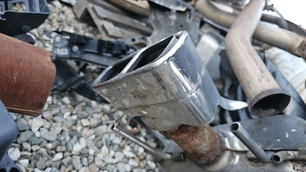 Tips dublu inox crom Mercedes model AMG S CLS E C ML S350 W219 W221