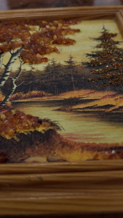 Картина янтарь натуральный