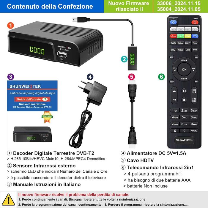 Невидим DVB-T2 цифров ефирен декодер 2024, поддръжка на USB PVR запис