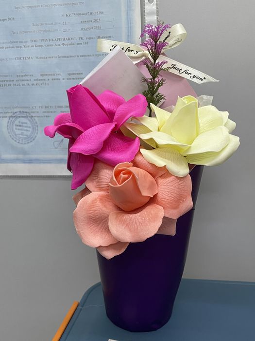 Цветы из мыла. Букет