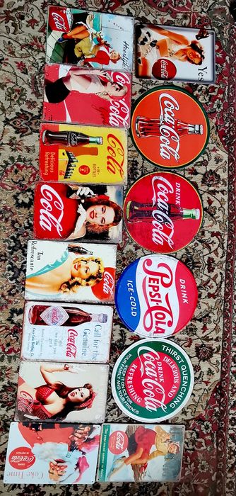 Tablii metalice vintage Fanta Coca Cola