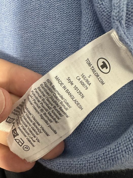 Pulover damă Tom Tailor albastru – mărimea S – 60% bumbac