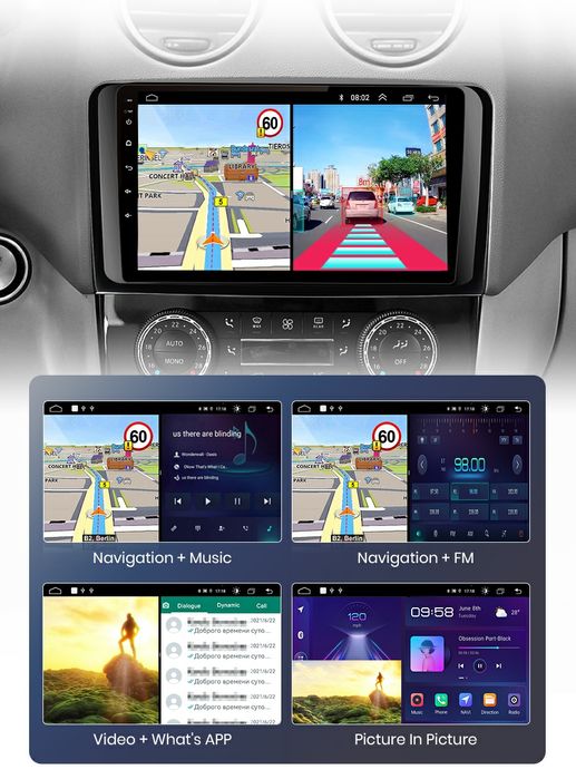 Navigatie Android dedicata Mercedes-Benz ML GL Class W164 (2005-2012)