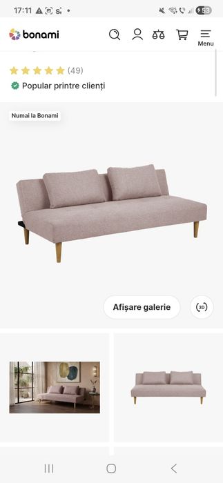 Canapea extensibila in Arad