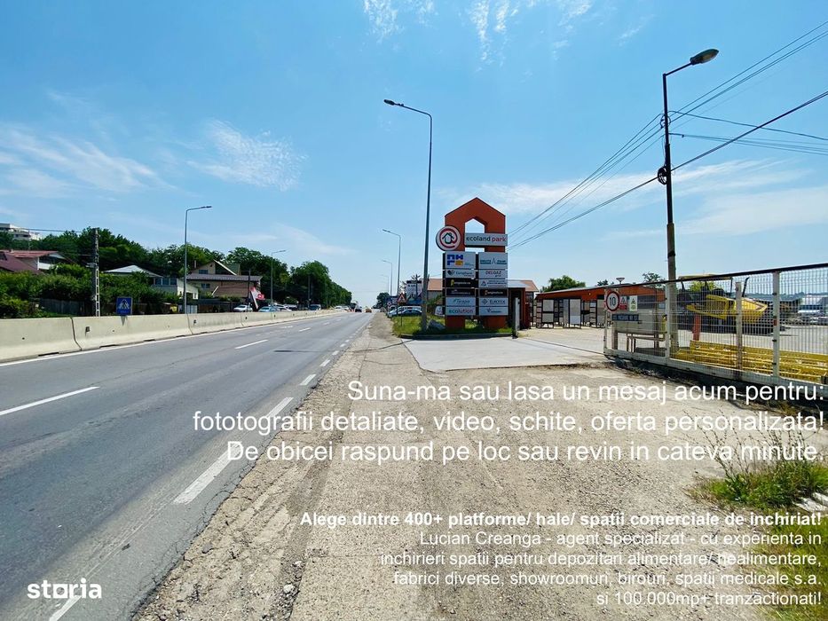 Hala 50mp, platforma pavelata 970mp, zona rond Mall Moldova