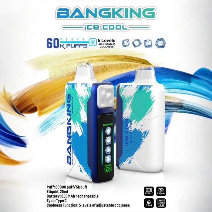 Vape Bang King 60.000 Puffs Ice Cool 2026 (Reglaj Gheata in 5 Trepte)