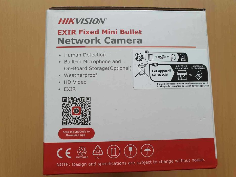 Camera IP PoE Hikvision 4 MP model DS-2CD1043G2-IUF Mic, Card, noua Sigilata