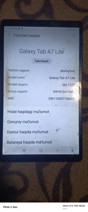 Galaxy Samsung Tab A7 Life