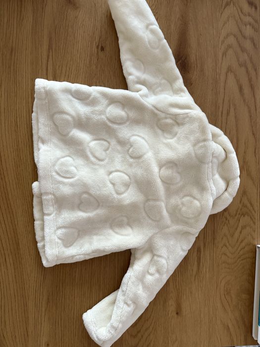 Розово велурено яке рокерско Waikiki бяло палто палтенце 9-12 12-18