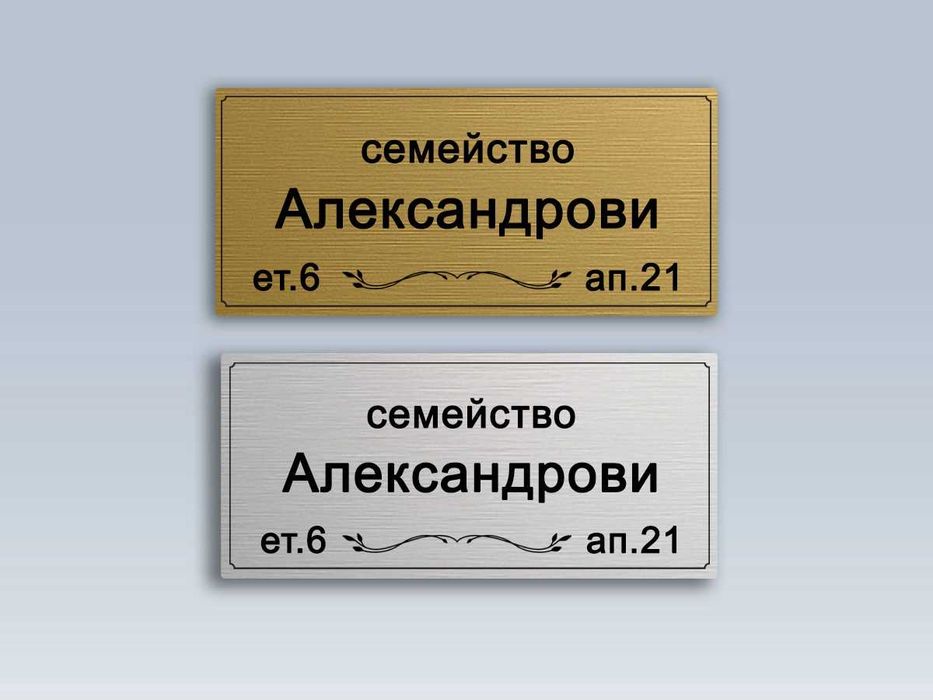 Табели за врата от АБС