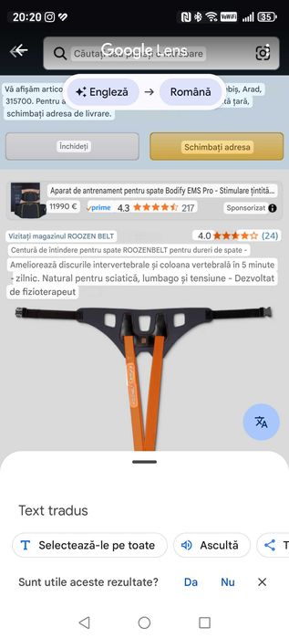 ROOZEN BELT centura de întindere spate pentru dureri spate