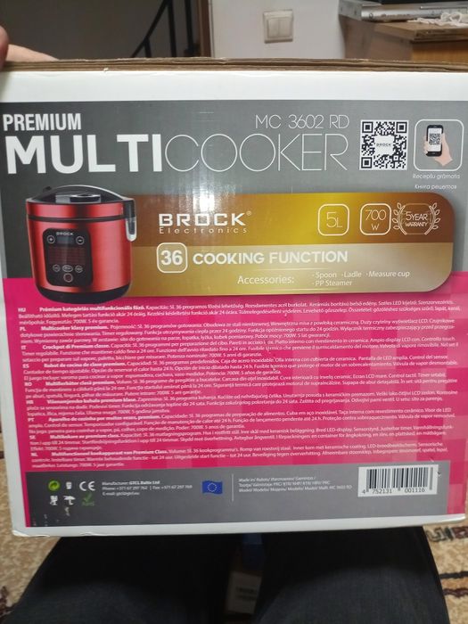 Multicooker Brock Electronics MC 3602 RD, 700 W