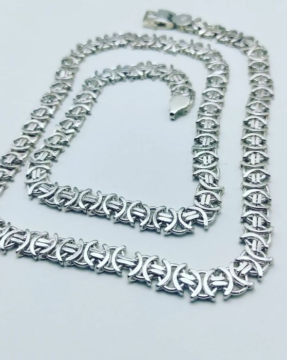 Цепь «Волчий хвост» 75гр. Ручная работа. Серебро 925пр