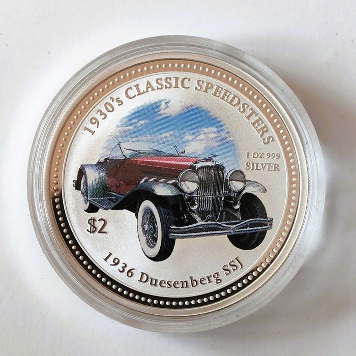 Продавам комплект 4 сребърни монети по 1 унция 1930 Classic Speedsters