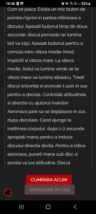 Jucarie  Disc drona  copii