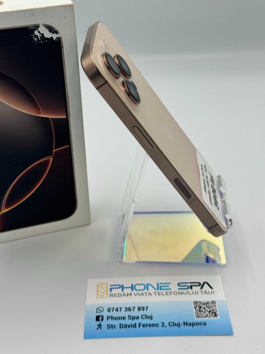 iPhone 16 Pro 128Gb 100% 53c.- Din magazin,cu garantie! RATE TBI !