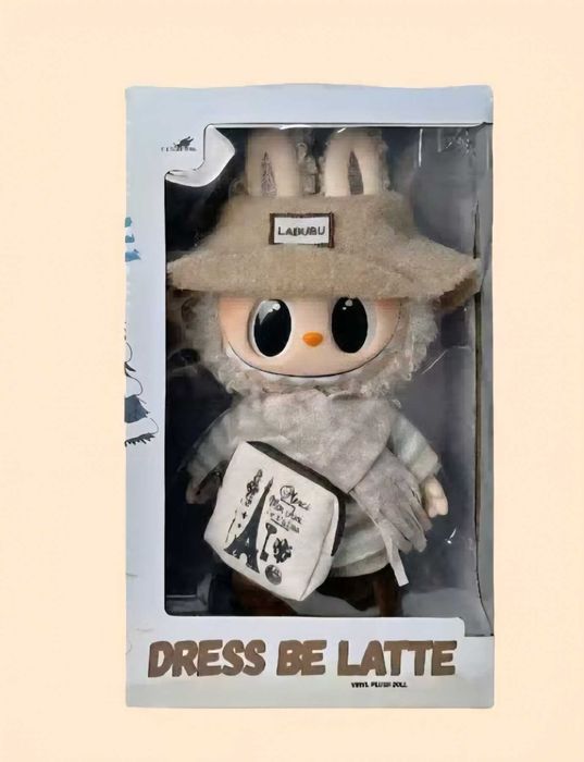 Голямо Лабубу Labubu Dress Be Latte 40см Лимитирана серия за колекцион