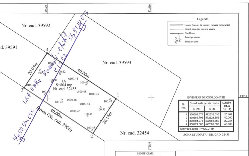Teren 805 mp Joița/Bâcu/ 40 ml deschidere/ 1 km de A0