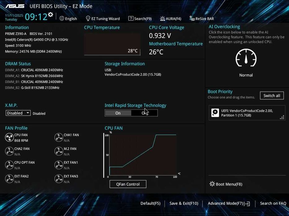 Дъно Дънна платка ASUS PRIME Z390-A 1151 DDR4 OVERCLOCK