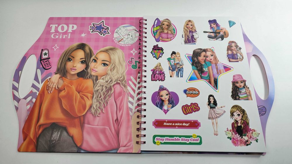 Луксозна книжка за оцветяване TOP Girl – 42 дебели страници + Стикери