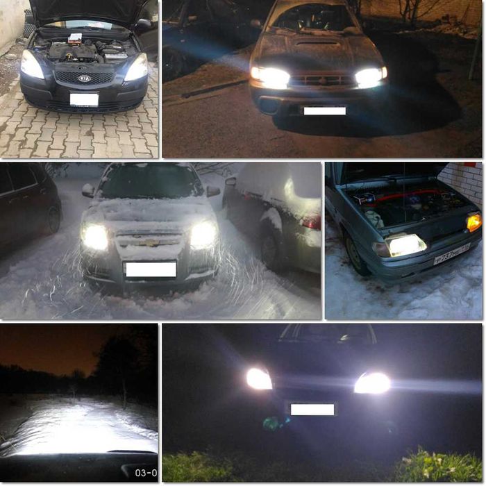 Set 2 becuri led auto H7 180W 6000k 20000lm forma la fel cu halogen