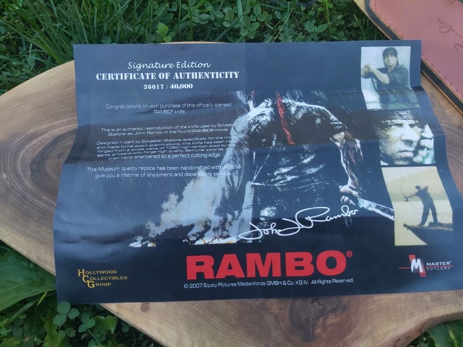 Мачете RAMBO 4 с кожена кания