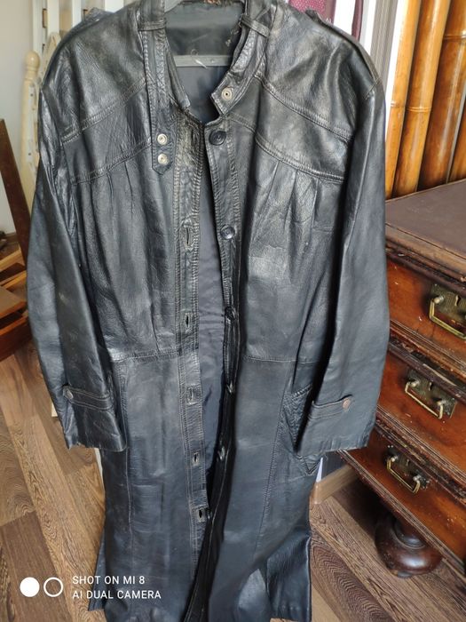 Плащ кожанный женский