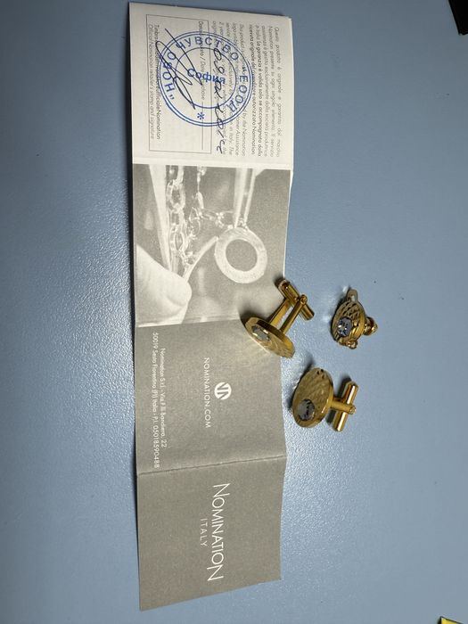 Ръкавели, Nomination Italy, златно покритие, оригинални