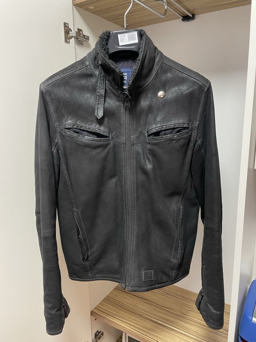 Мъжко черно кожено яке G-Star Raw