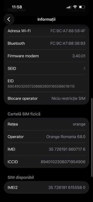 Vând/Schimb IPhone 15 Black